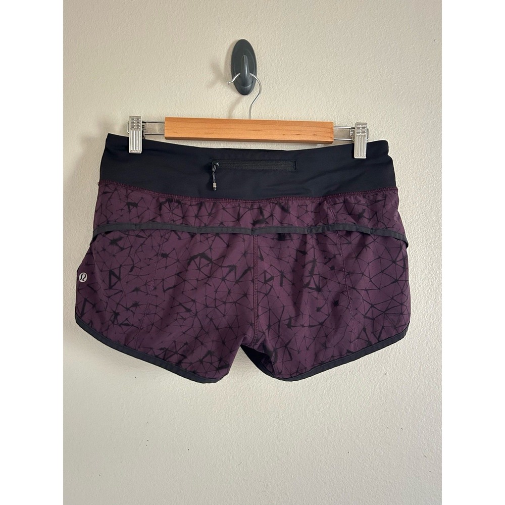 Lululemon Run: Speed Shorts Sz 6 2.5"Star Crushed Black Cherry